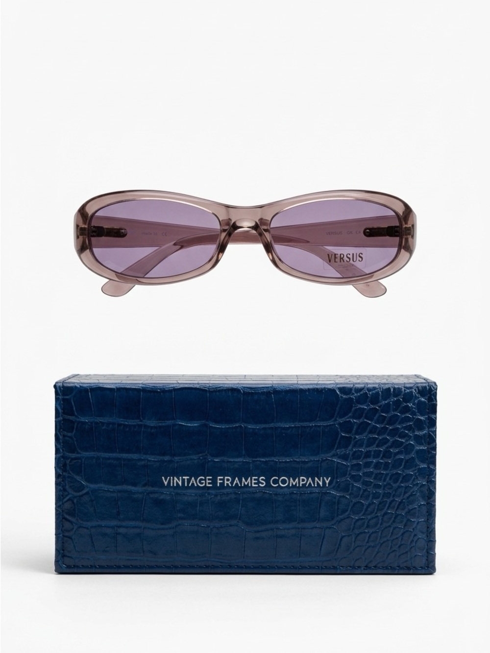 Authentic. Versace Clear Frame Sunglasses with Purple Lenses